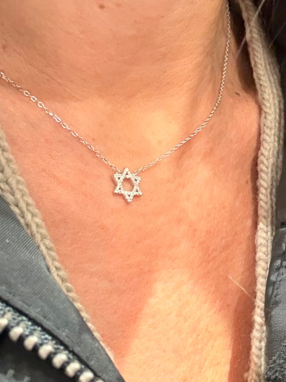 Pave Star of David Necklace | Gold or Silver