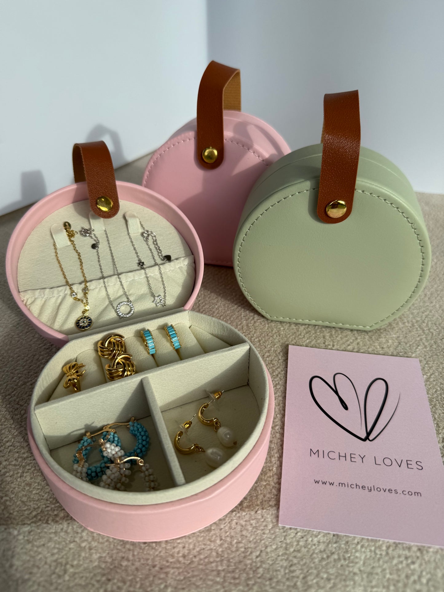 Jewellery Carry Case | Pistachio Green