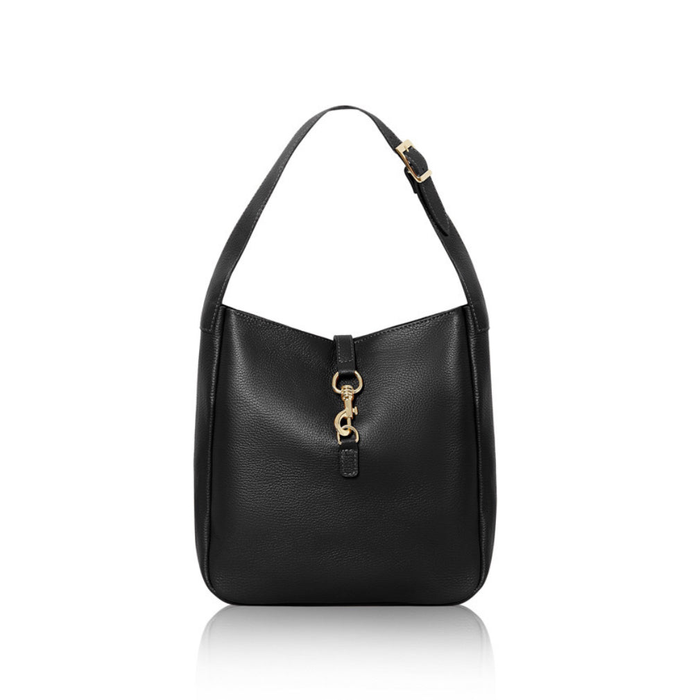 Garda Curved Shoulder Bag | Black