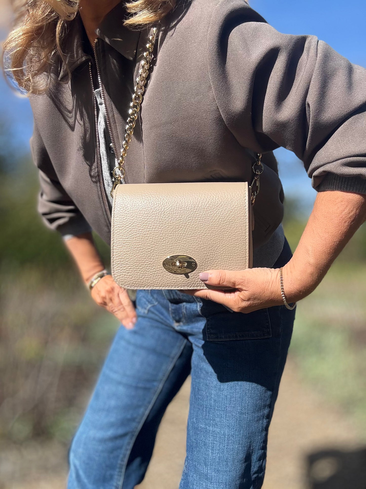 Palermo Leather Bag | Taupe