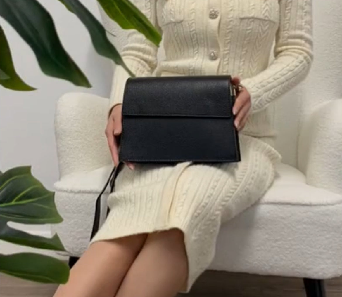 Siena Leather Crossbody Bag | Khaki