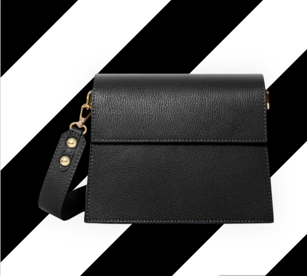 Siena Leather Crossbody Bag | Black