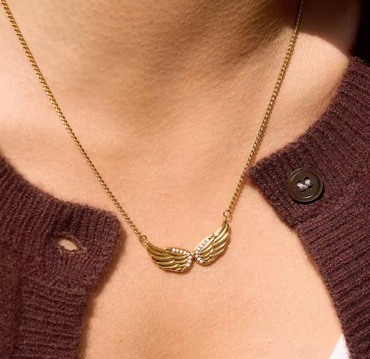 The Guardian Zircon Wing Necklace
