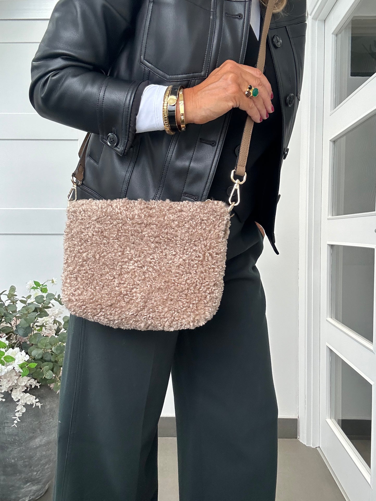 Teddy Shearling Bag | Taupe