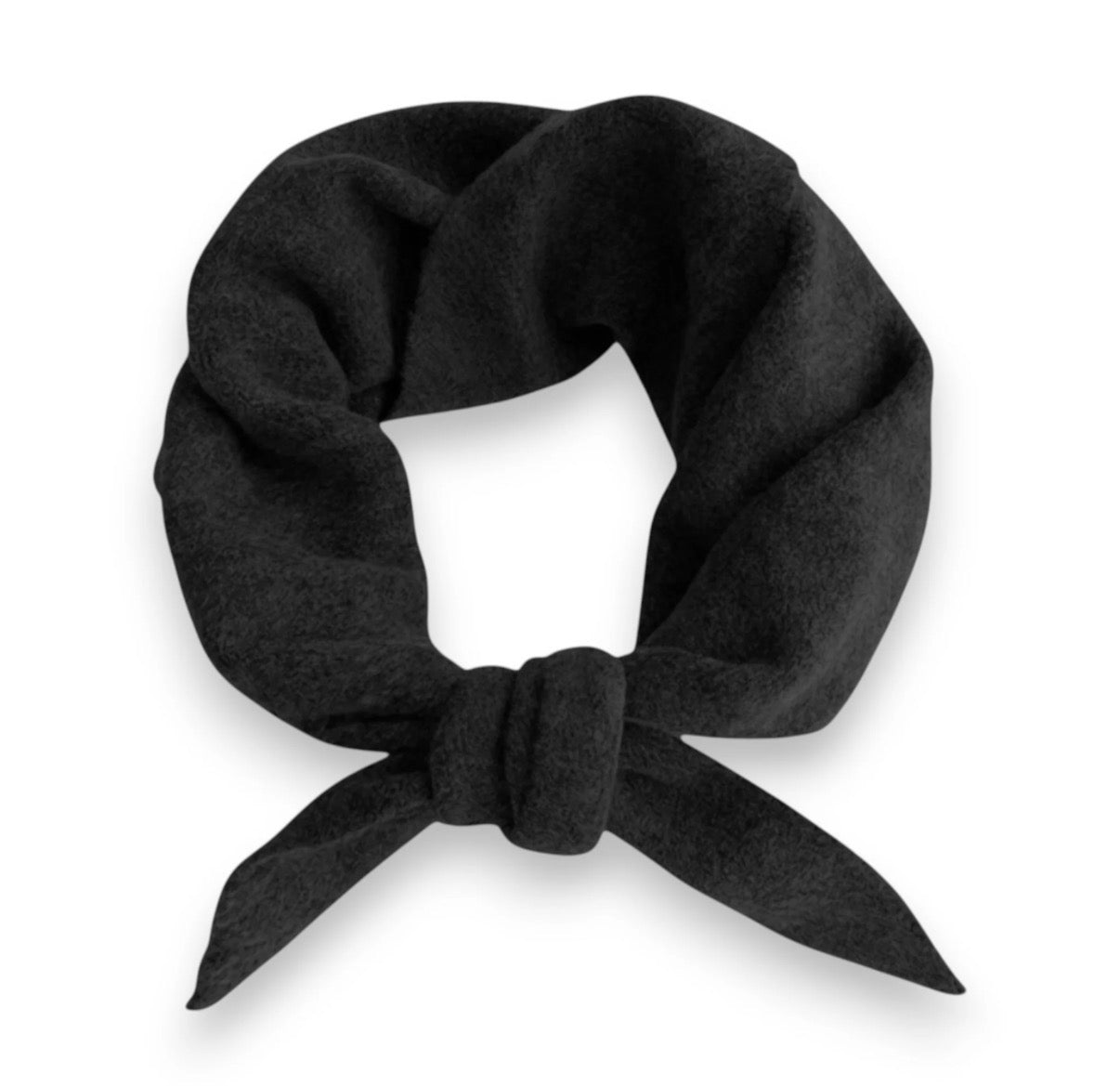 Triangular Wool Blend Neck Scarf | Black