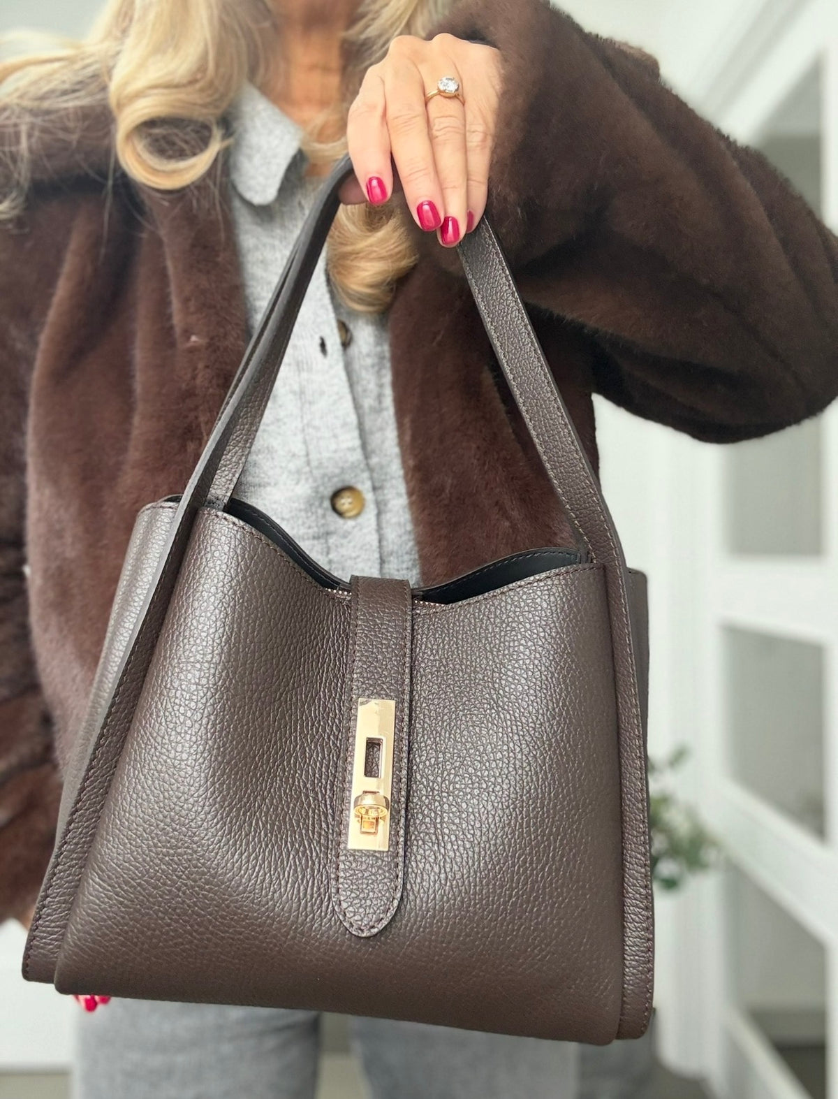 Amalfi Multi Compartment Bag | Chocolate Brown