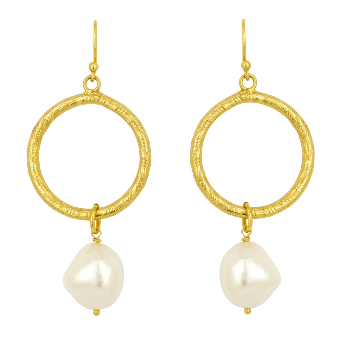 Maggie Freshwater Pearl Earrings | Gold