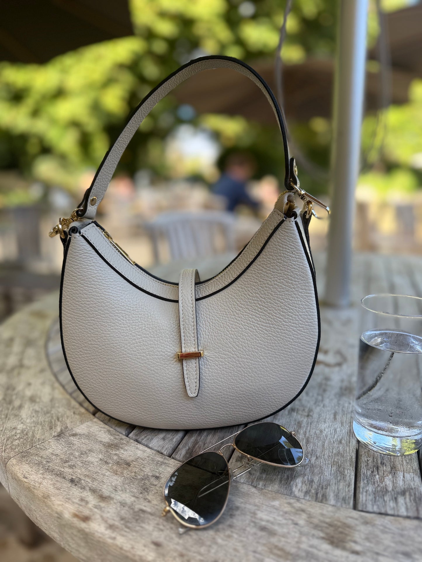 Crescent Shoulder/Crossbody Bag | Cream