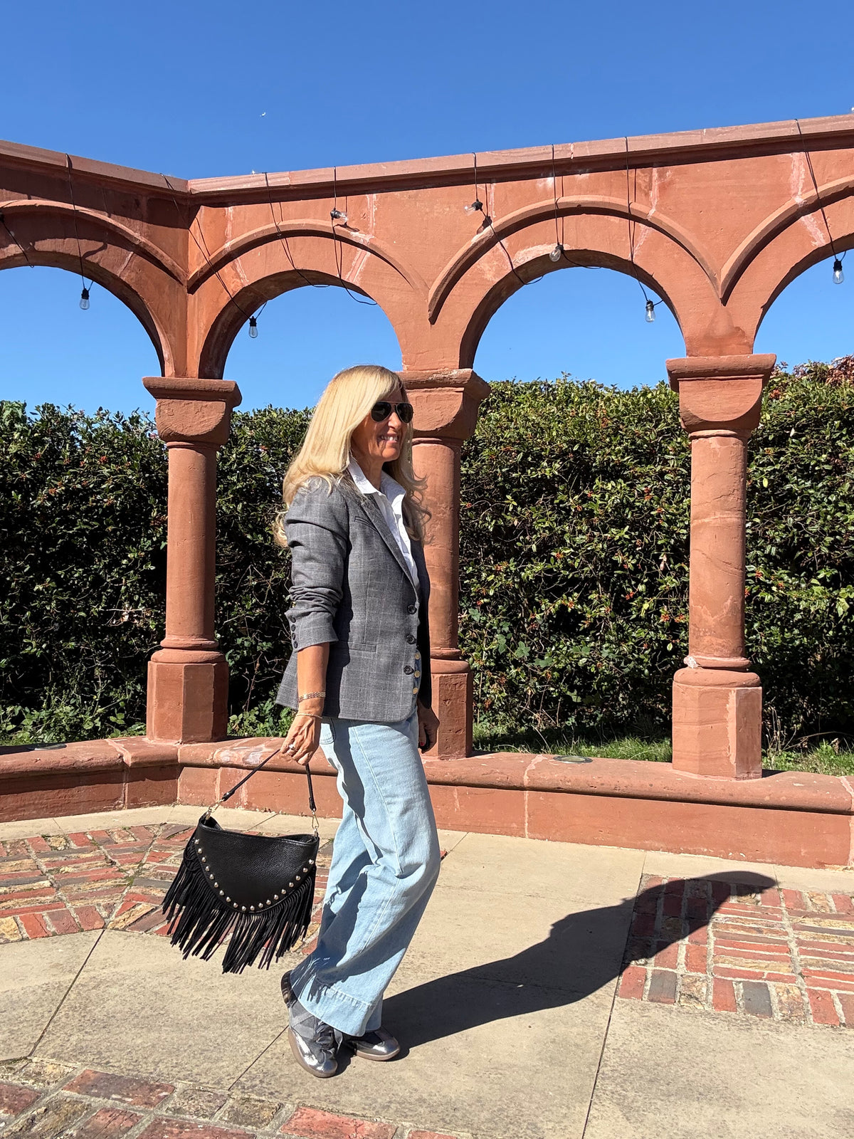 The Valentina Studded Fringe Bag | Black