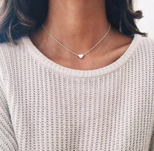 Sasha Mini Heart Necklace | Silver