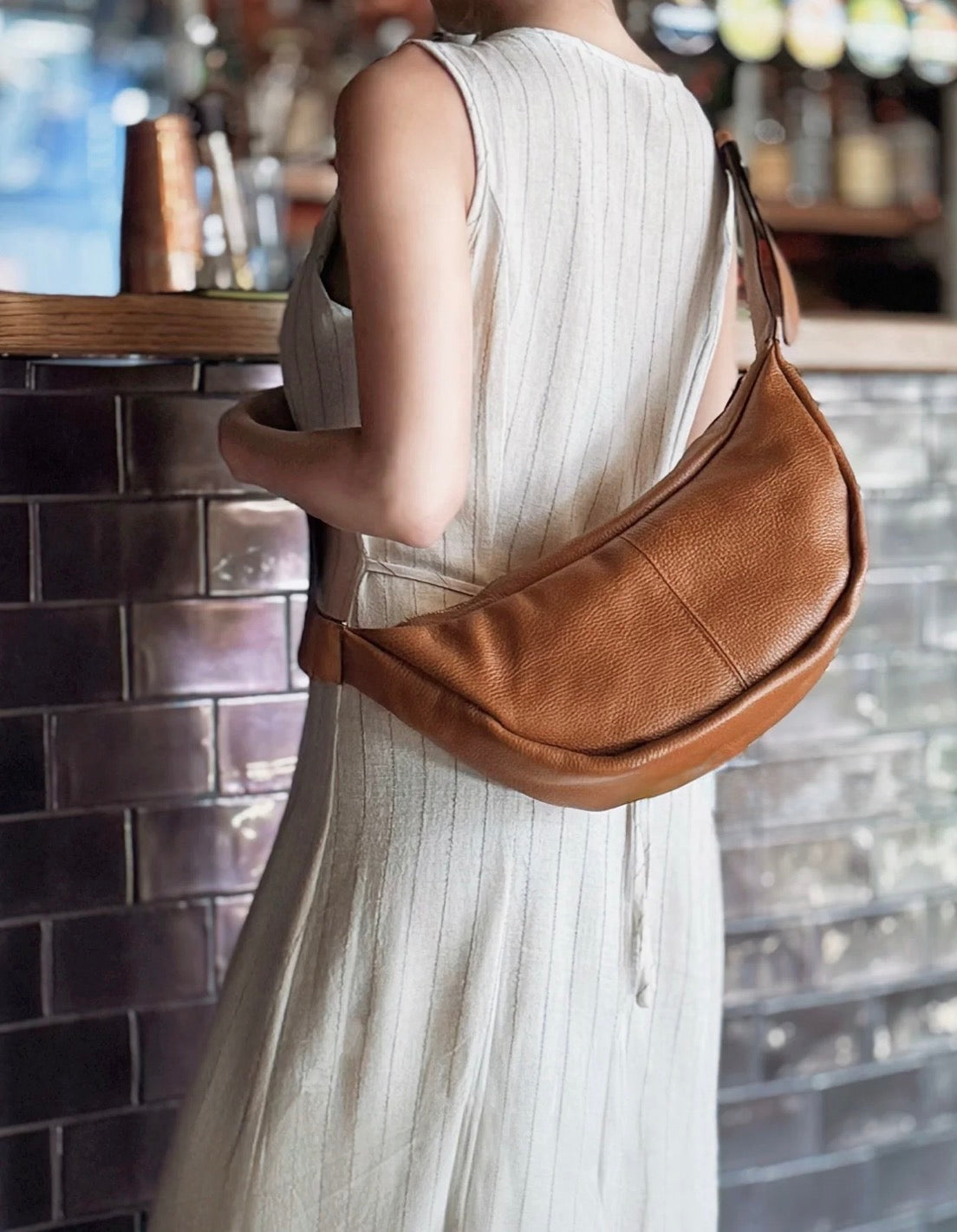 Lucia Metallic Gold Sling Bag | Metallic Gold