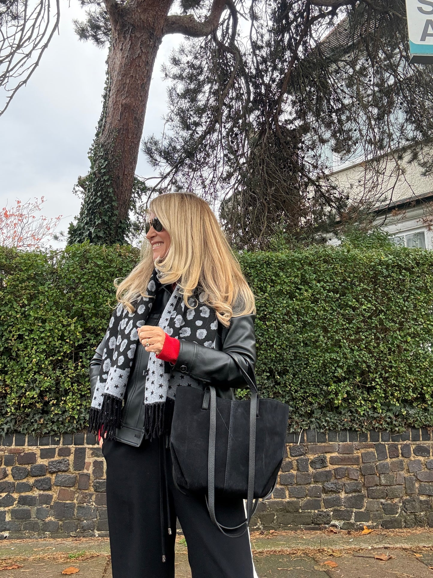 Genova Suede Tote Bag | Black