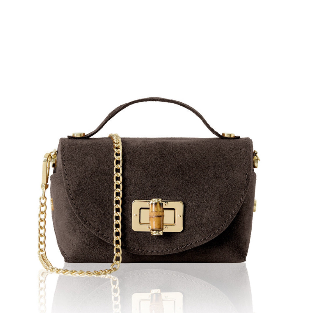 Milano Mini Suede Bag | Brown