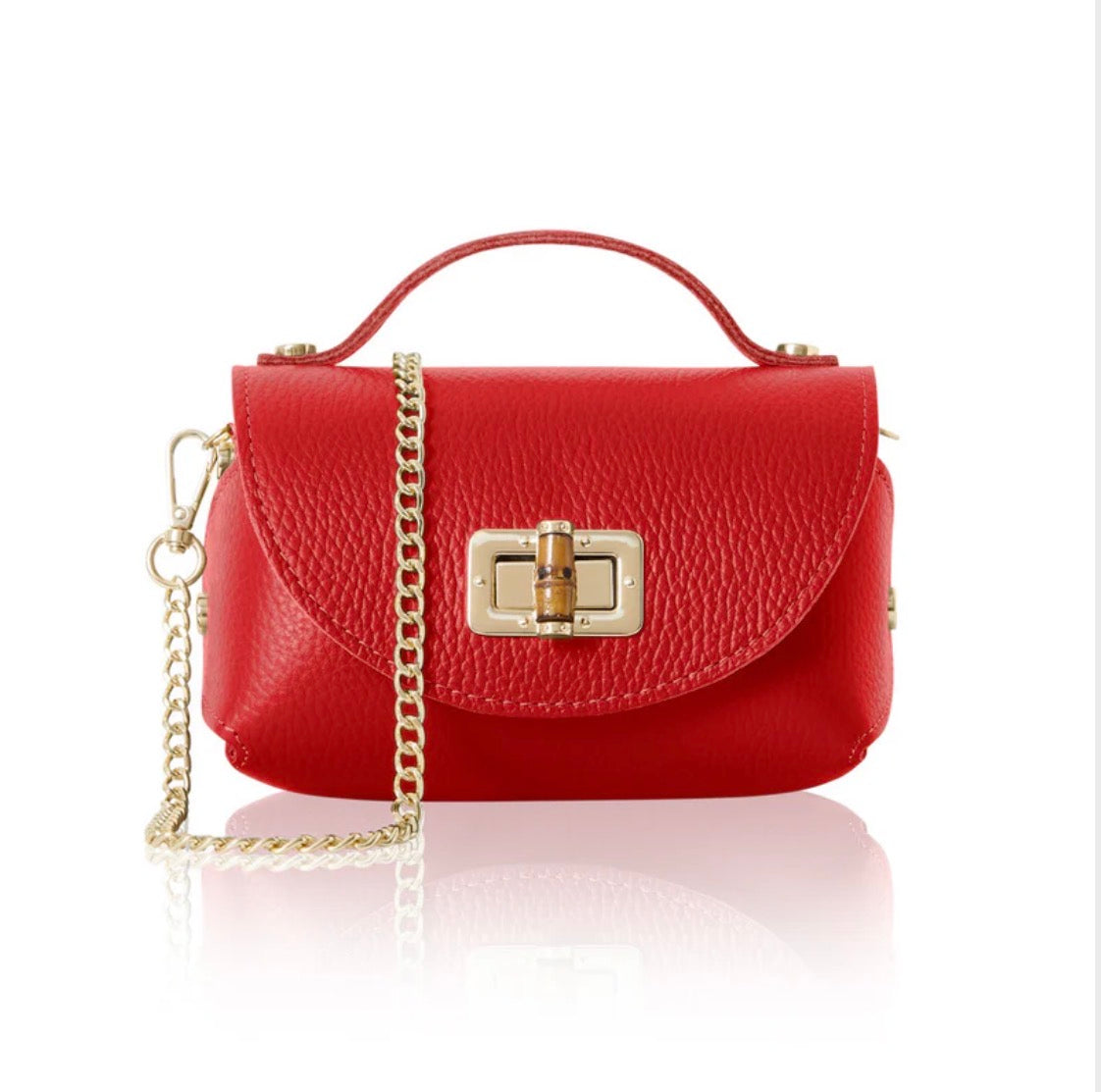 Milano Mini Leather Bag | Red