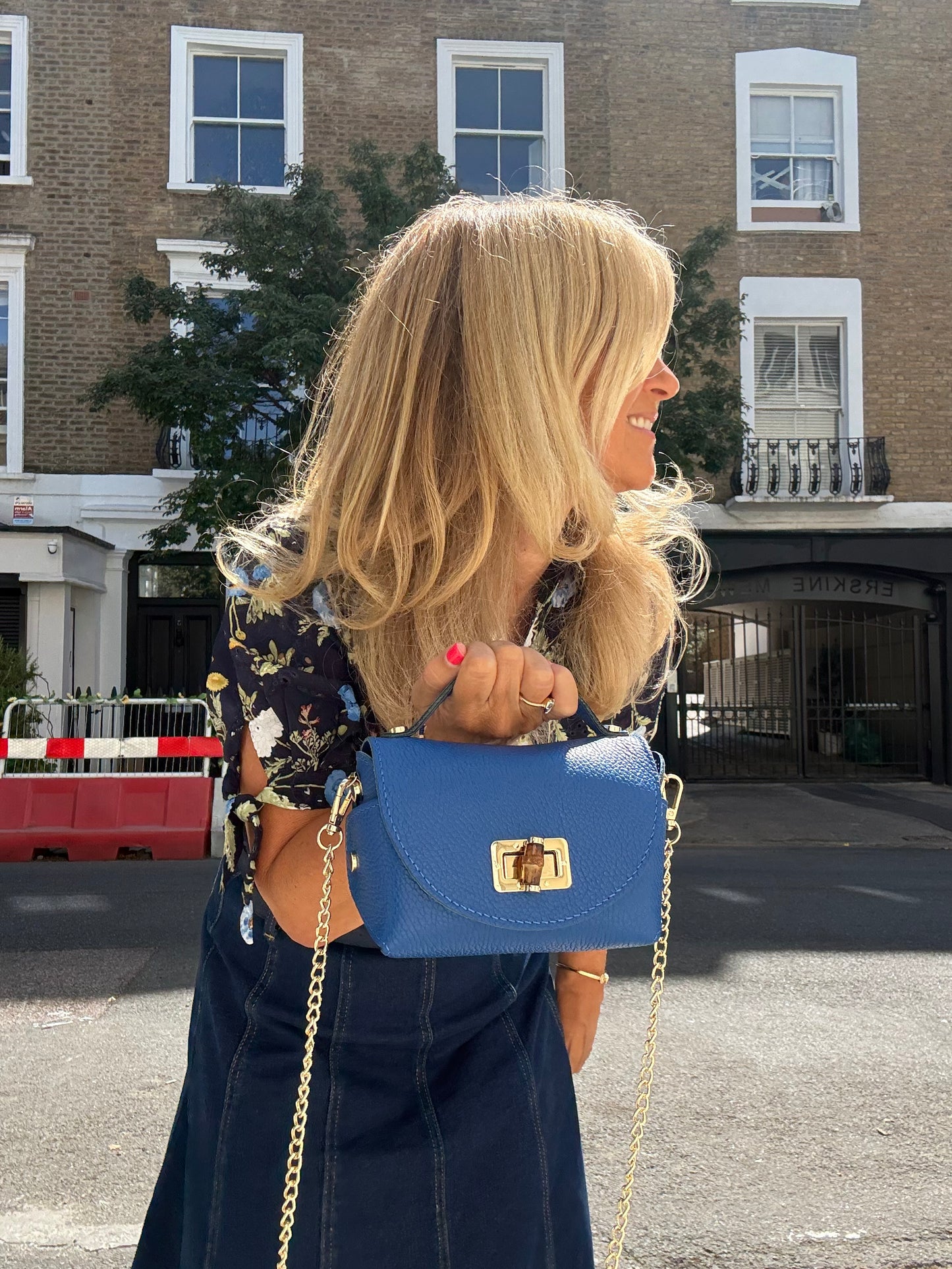 Milano Mini Leather Bag | Royal Blue