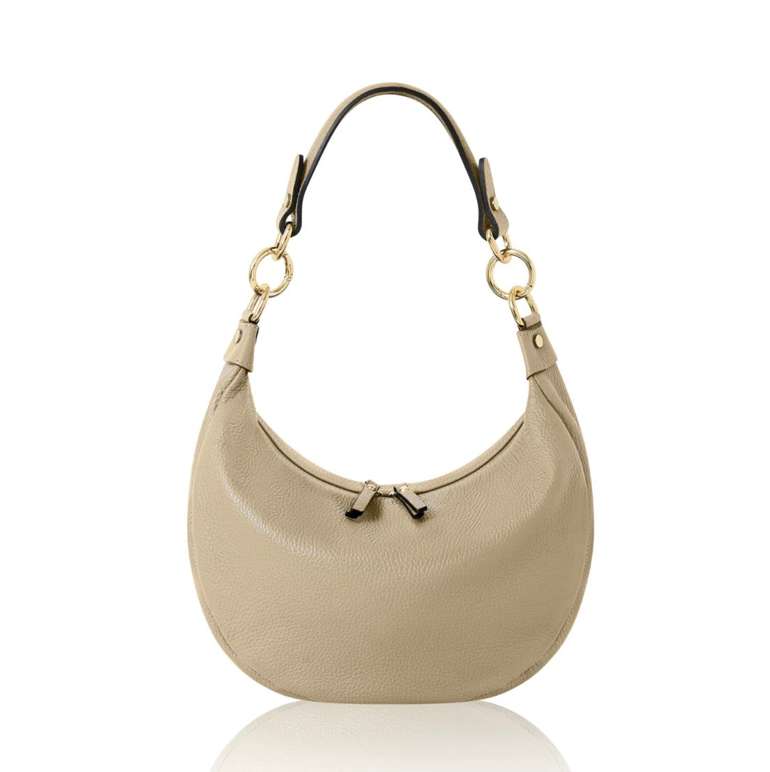 Valencia Crescent Hobo Bag | Taupe