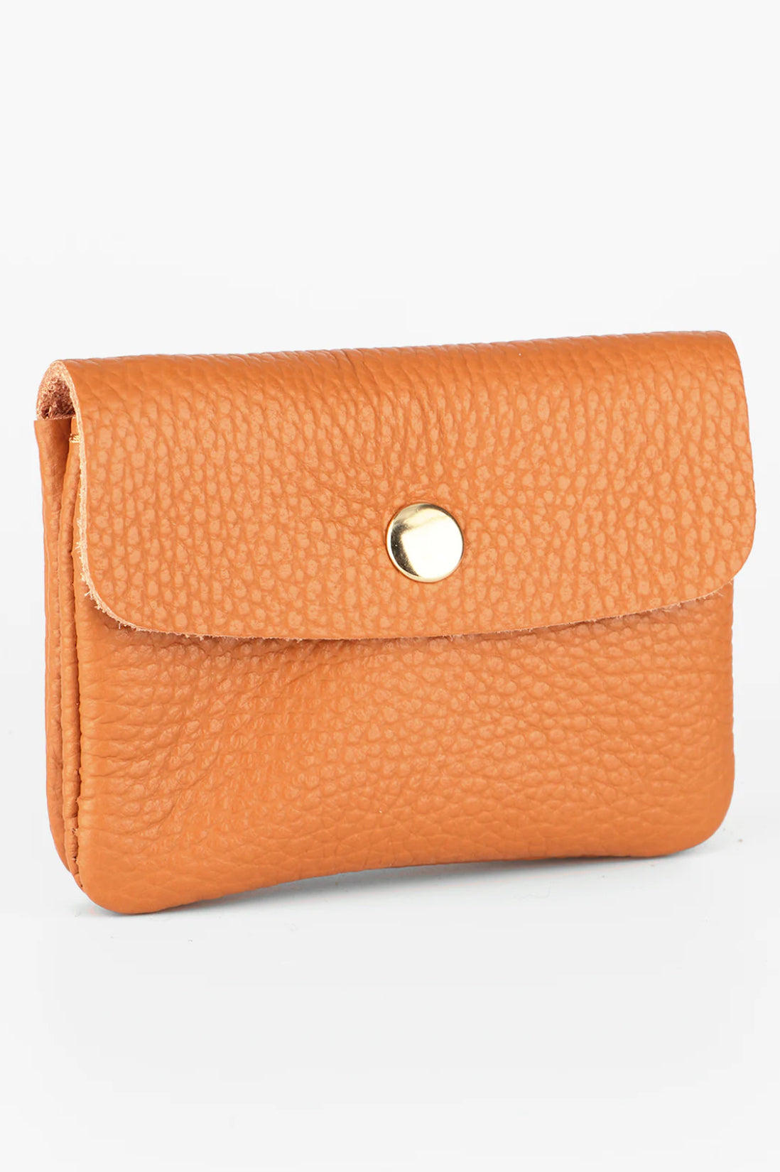 Leather Credit Card Coin Purse | Tan