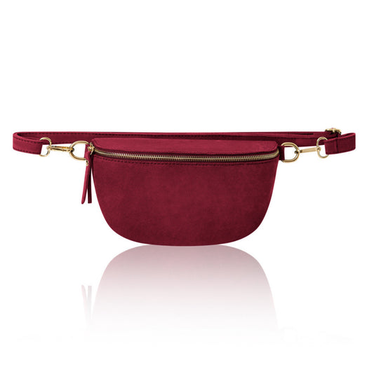 Harley Suede Sling Bag | Burgundy