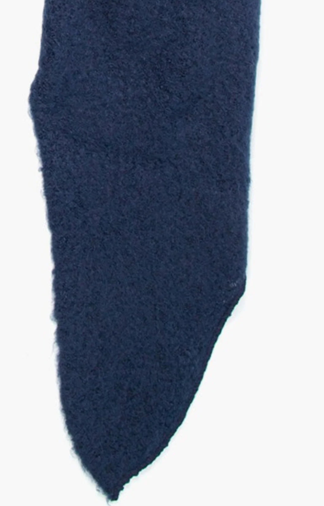 Asymmetric Textured Heavyweight Scarf | Navy