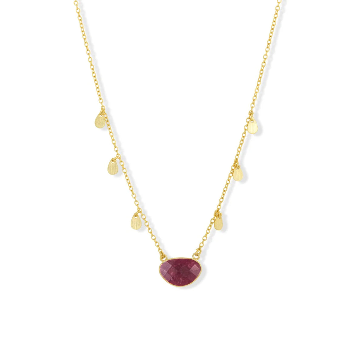 Blossom Necklace | Burgundy Agate