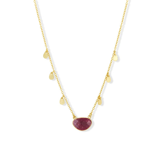 Blossom Necklace | Burgundy Agate