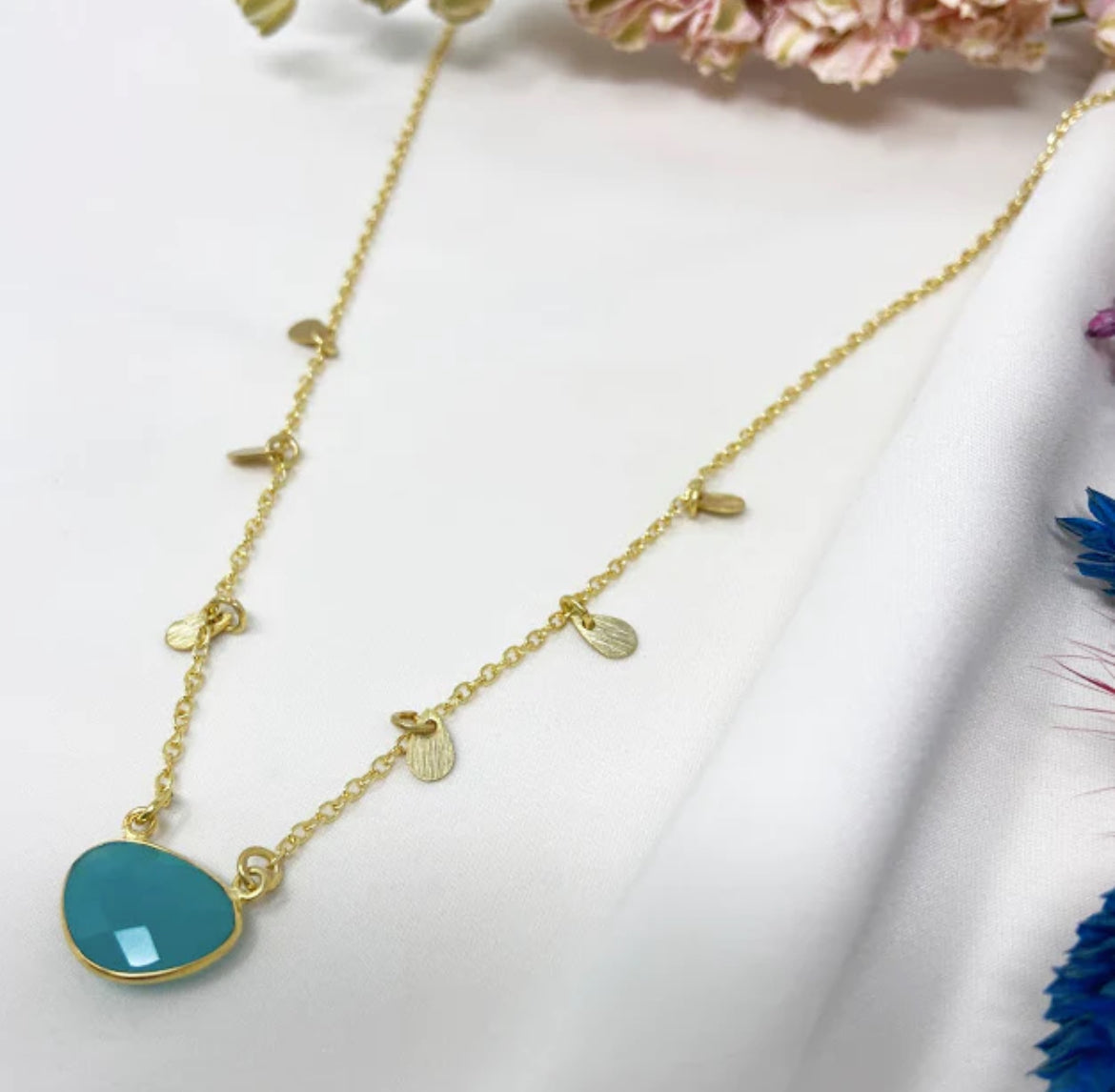 Blossom Necklace | Aqua Chalcedony