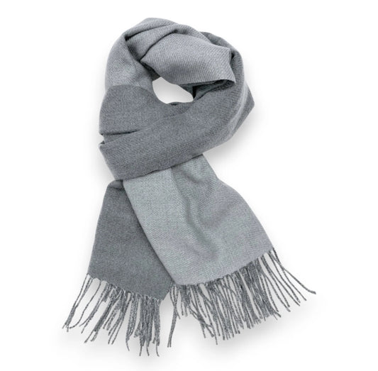 Two-Tone Cashmere Blend Scarf | Grey