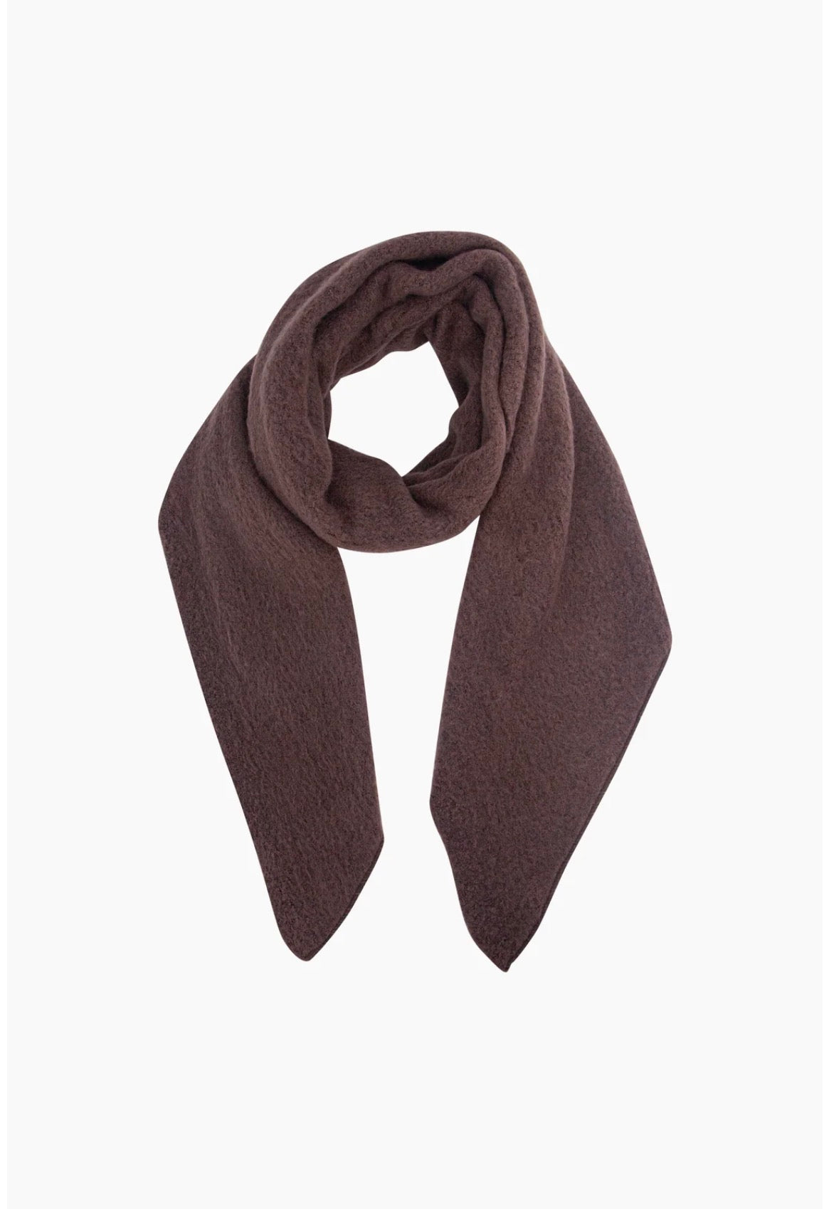 Asymmetric Textured Heavyweight Scarf | Brown
