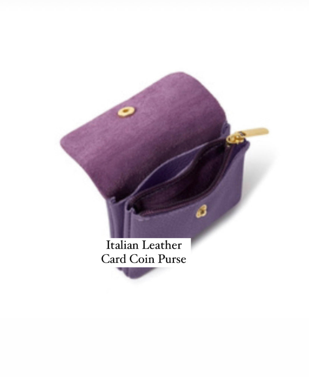 Leather Credit Card Coin Purse | Lilac
