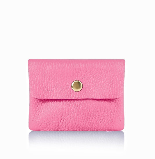 Leather Credit Card Coin Purse | Candy Pink