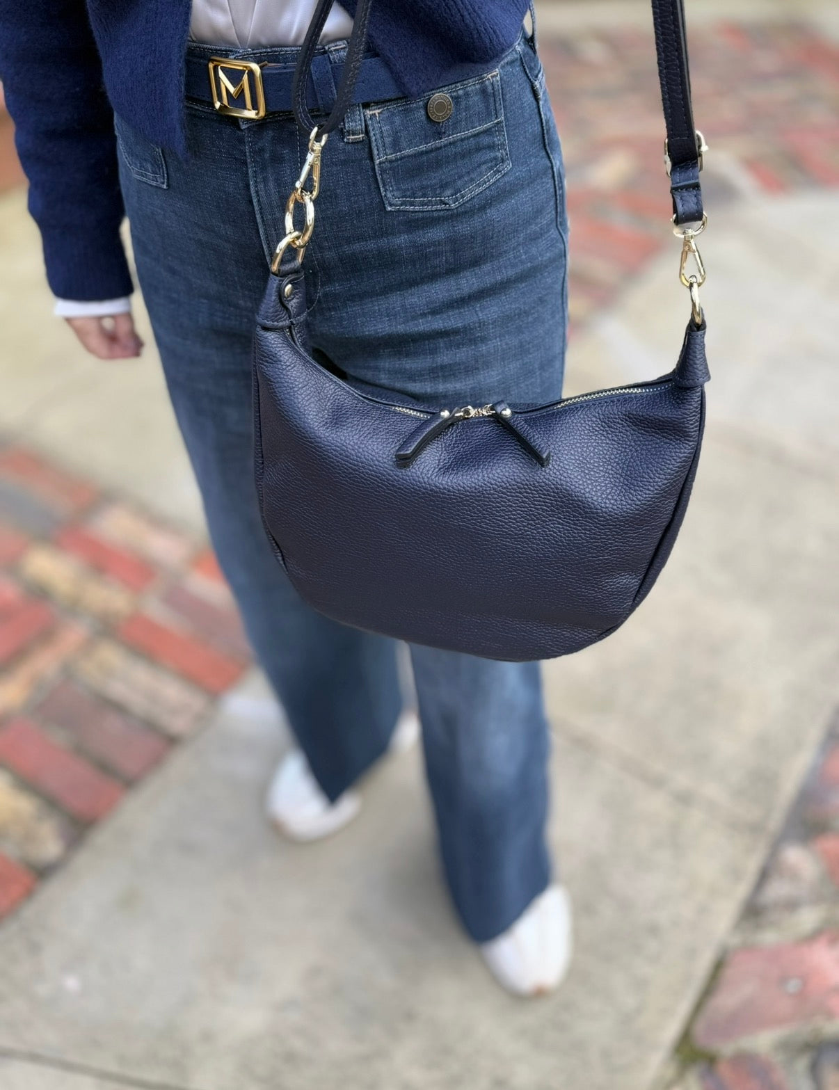 Valencia Crescent Hobo Bag | Olive