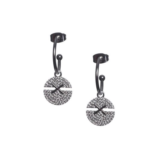 Kiss Me Drop Earrings | Silver