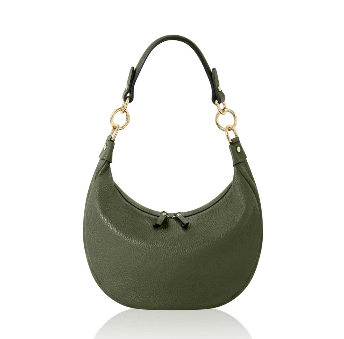Valencia Crescent Hobo Bag | Olive