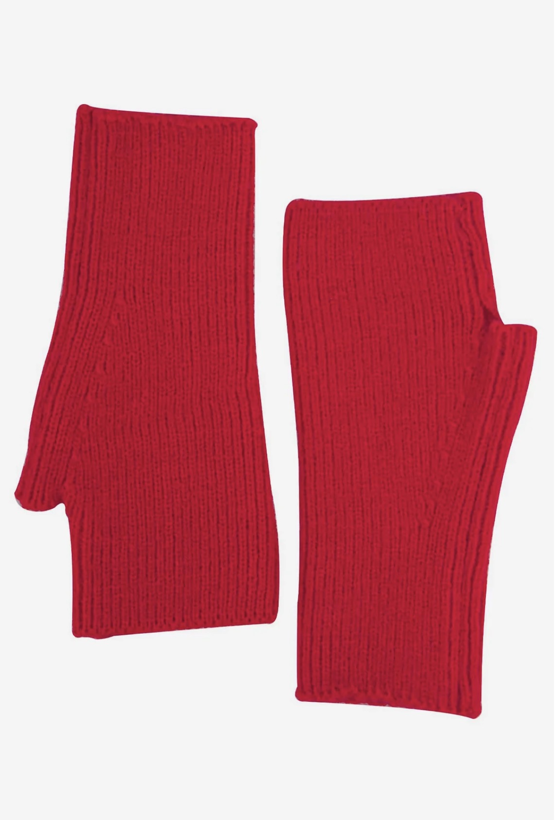 Knitted Wrist Warmers | Red