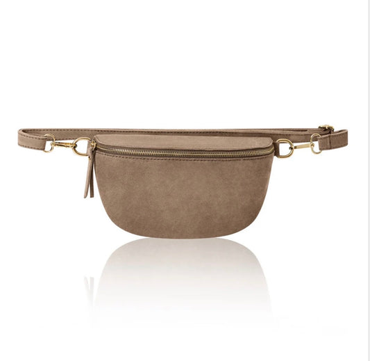 Harley Suede Sling Bag | Taupe