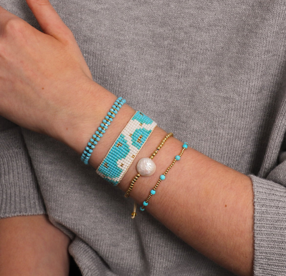 Miyuki Bead Friendship Bracelet | Turquoise