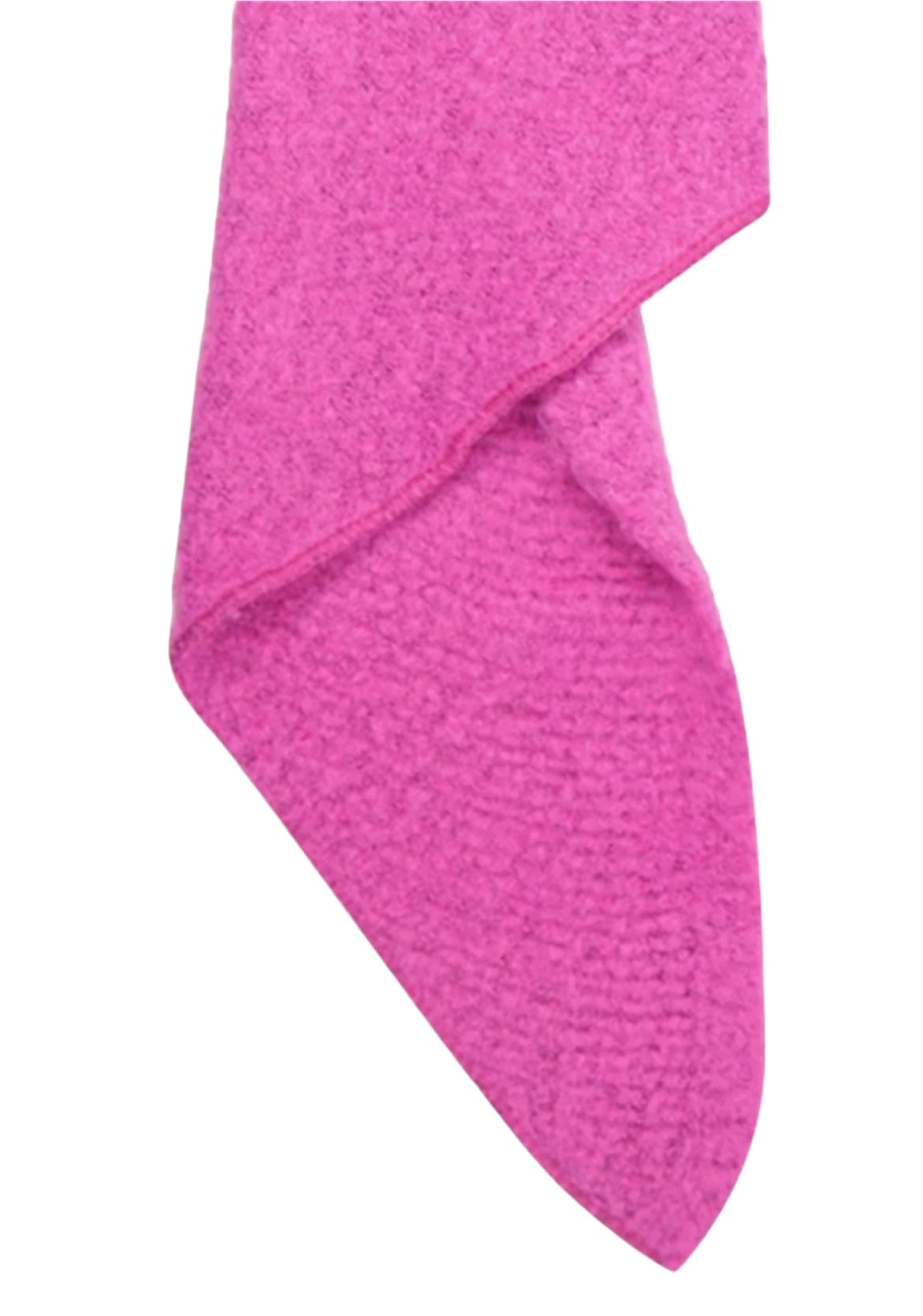 Asymmetric Textured Heavyweight Scarf | Fuchsia