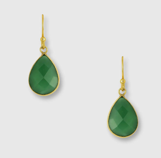 Ava Onyx Earrings | Green
