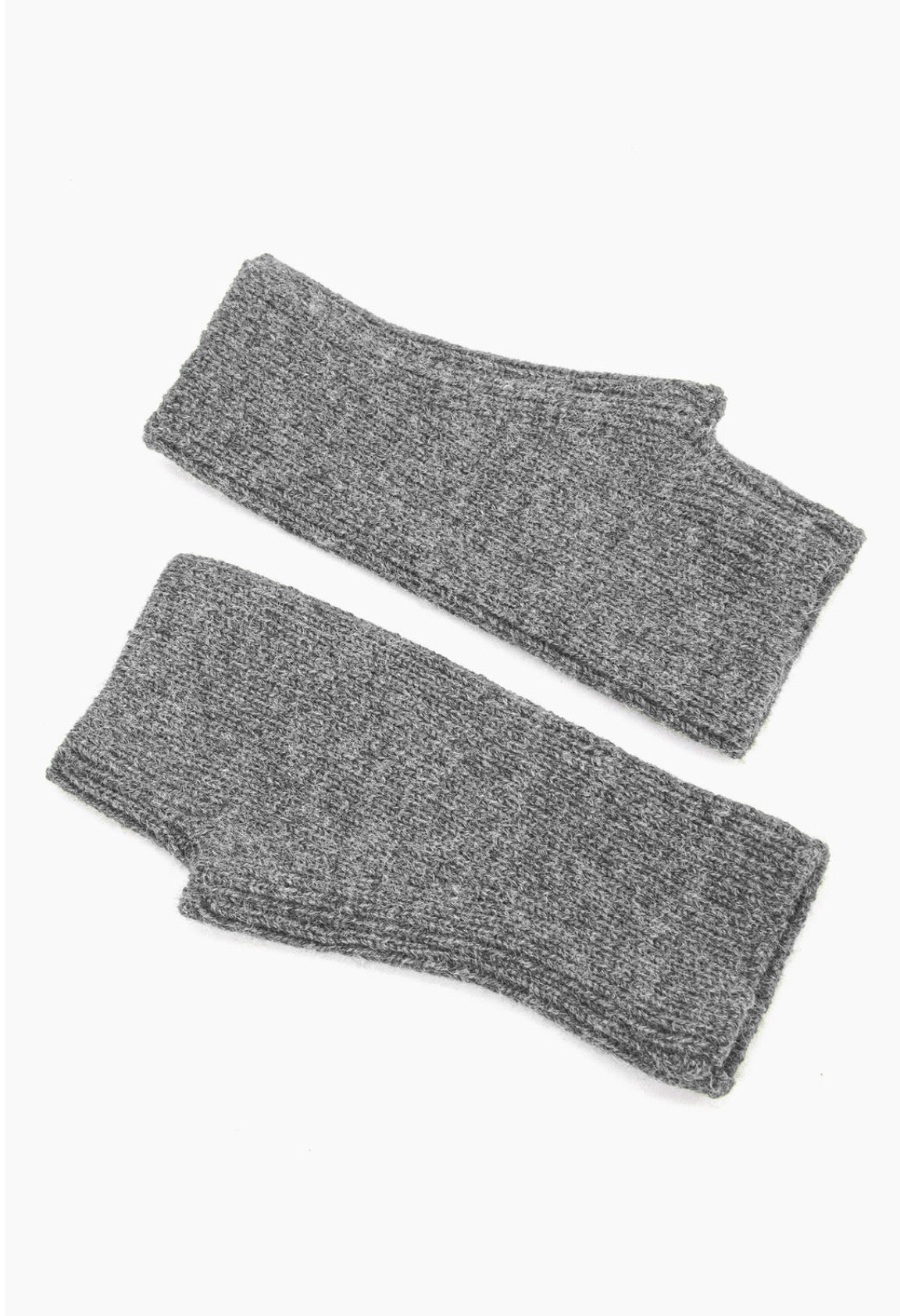 Knitted Wrist Warmers | Grey