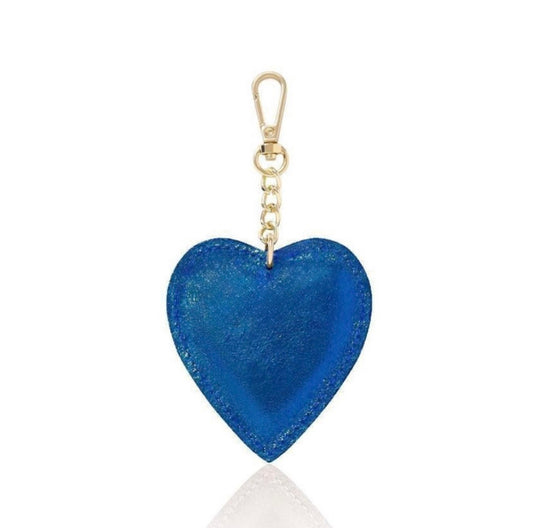 Love Heart Keyring | Metallic Blue
