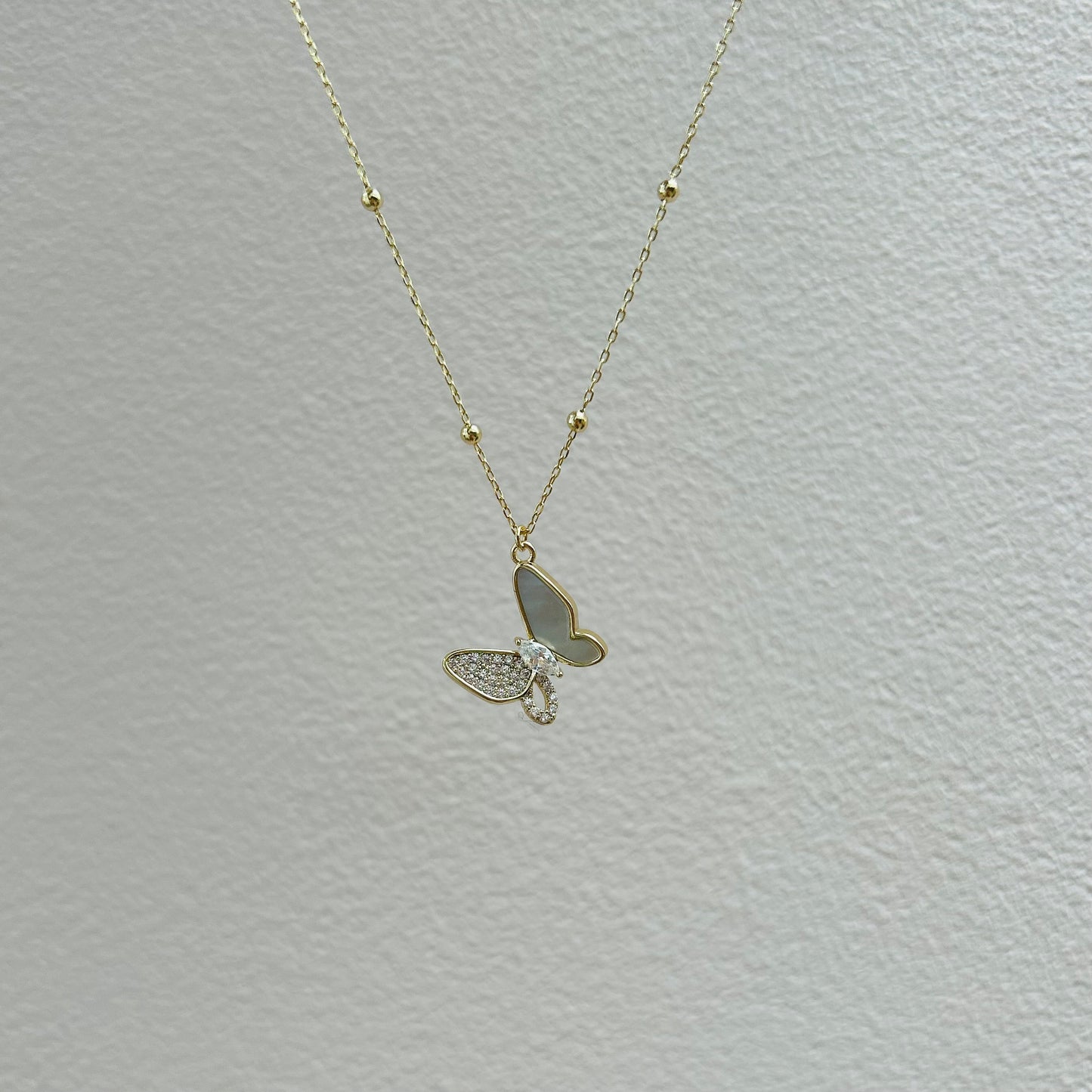 Butterfly Mother of Pearl Necklace