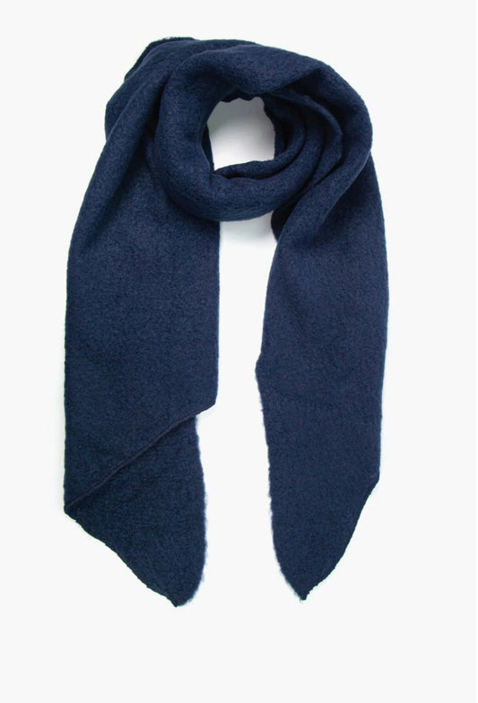 Asymmetric Textured Heavyweight Scarf | Fuchsia