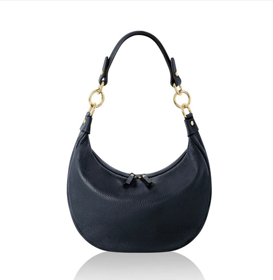 Valencia Crescent Hobo Bag | Navy