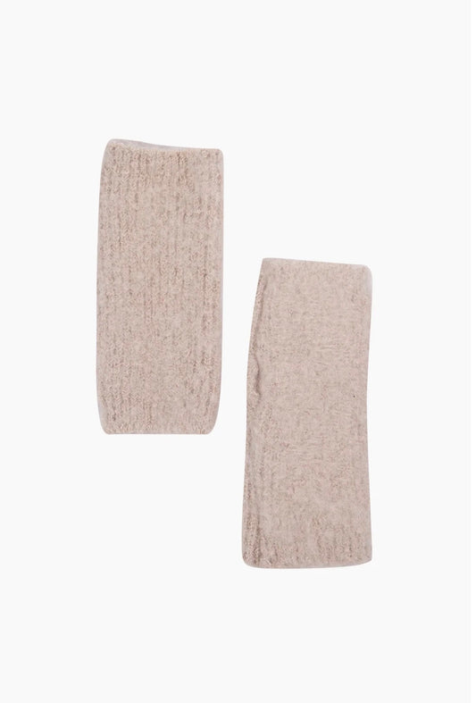 Knitted Wrist Warmers | Beige