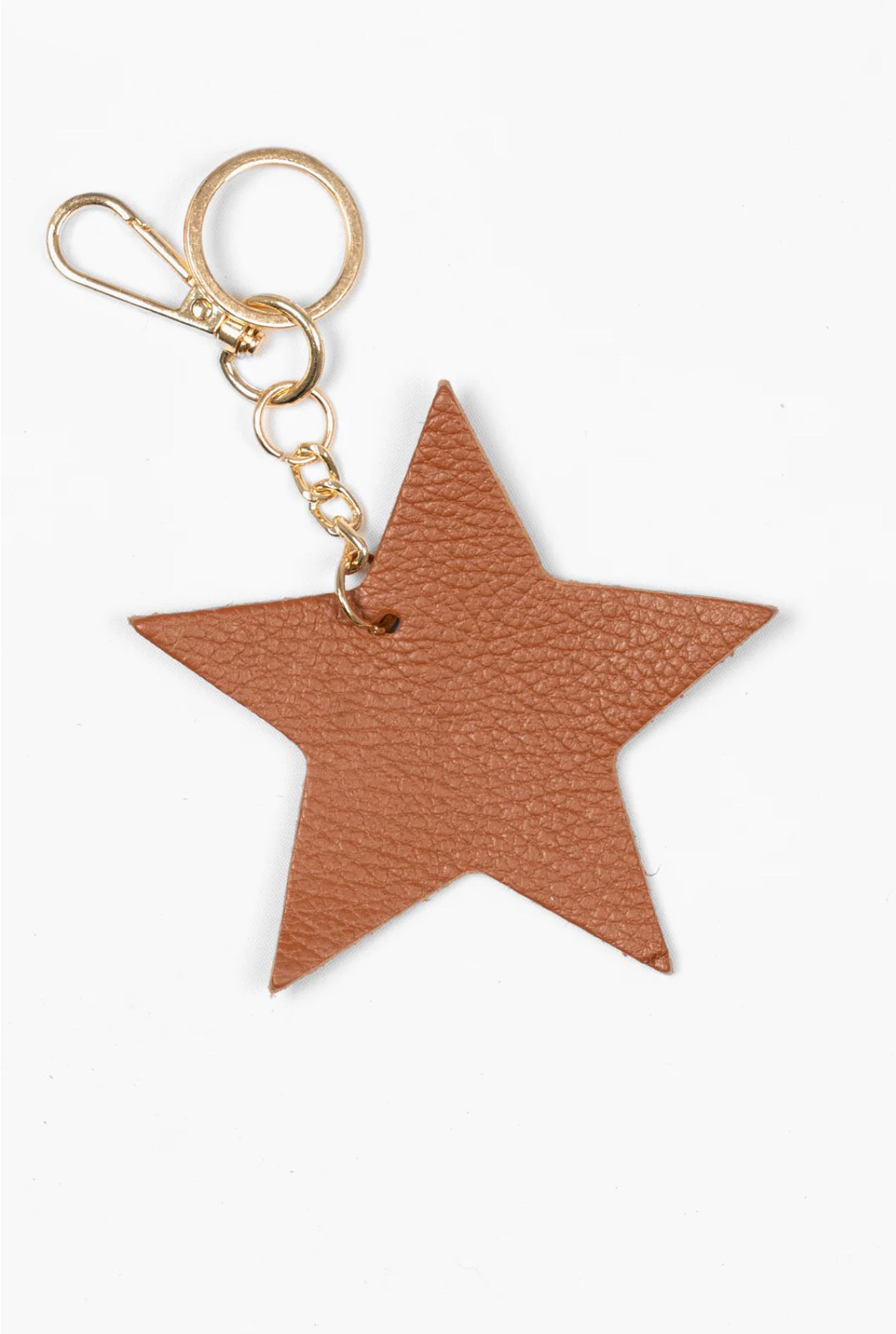 Superstar Leather Keyring | Tan