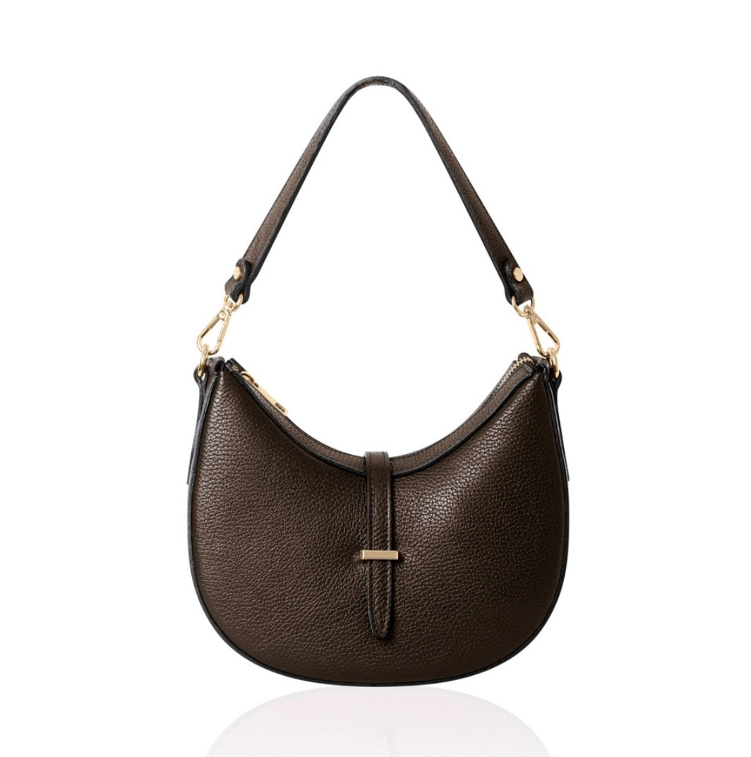 Crescent Shoulder/Crossbody Bag | Chocolate Brown
