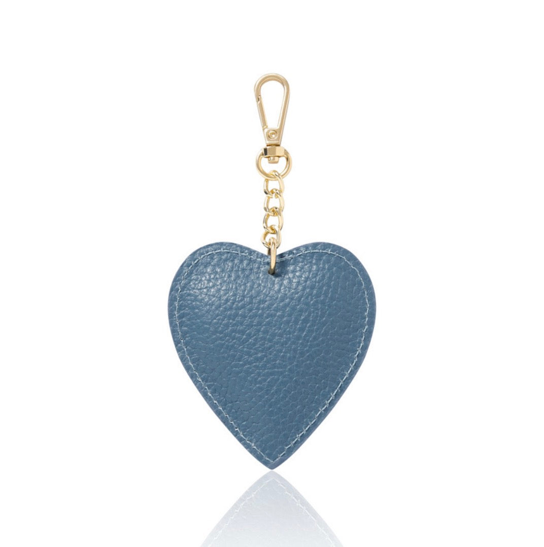 Love Heart Keyring | Denim Blue