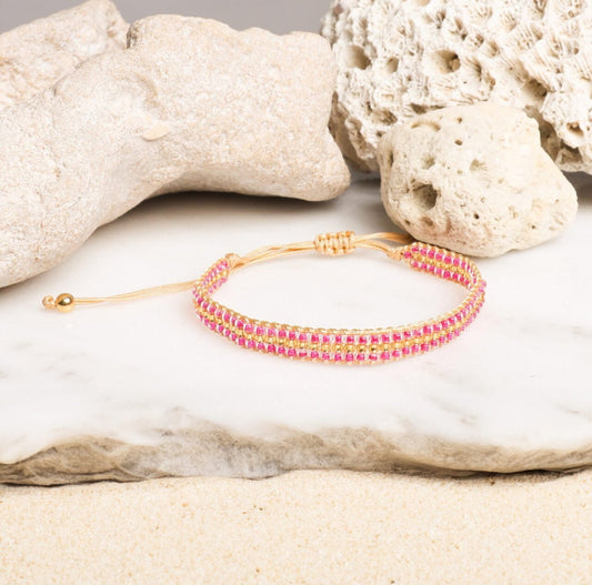 Miyuki Bead Friendship Bracelet | Pink