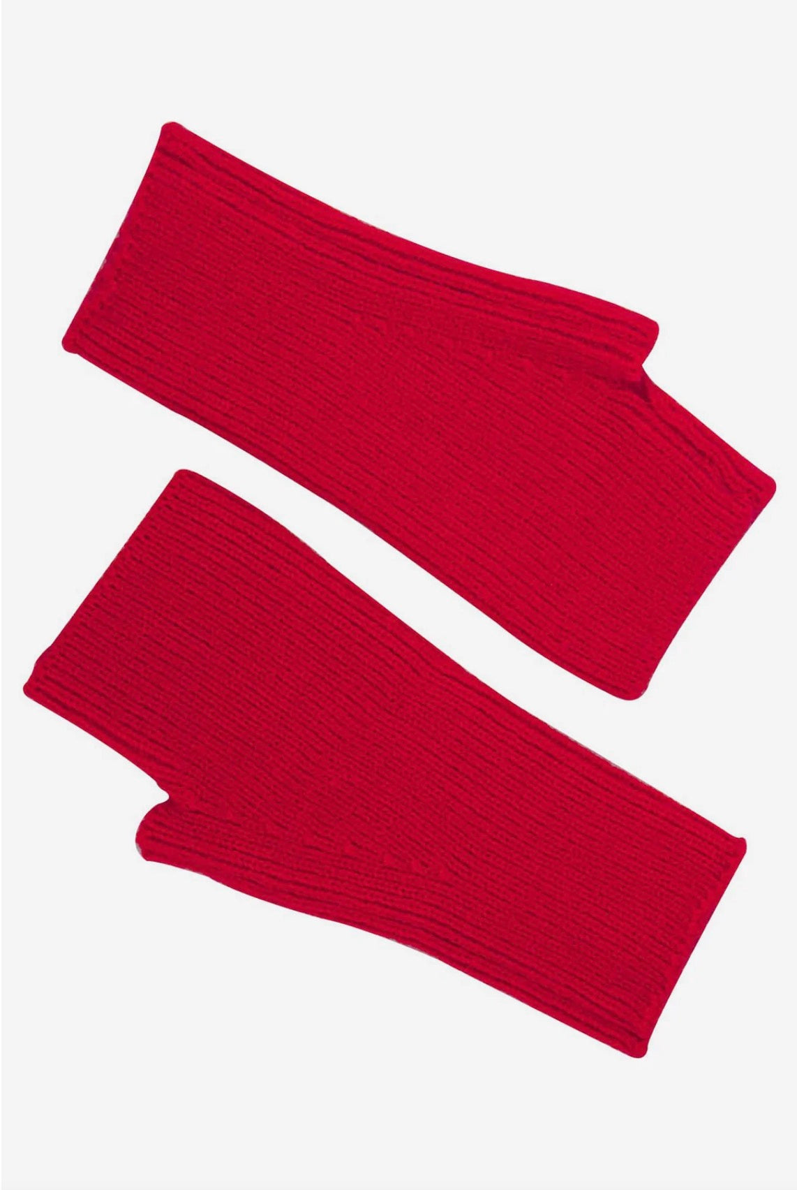 Knitted Wrist Warmers | Red