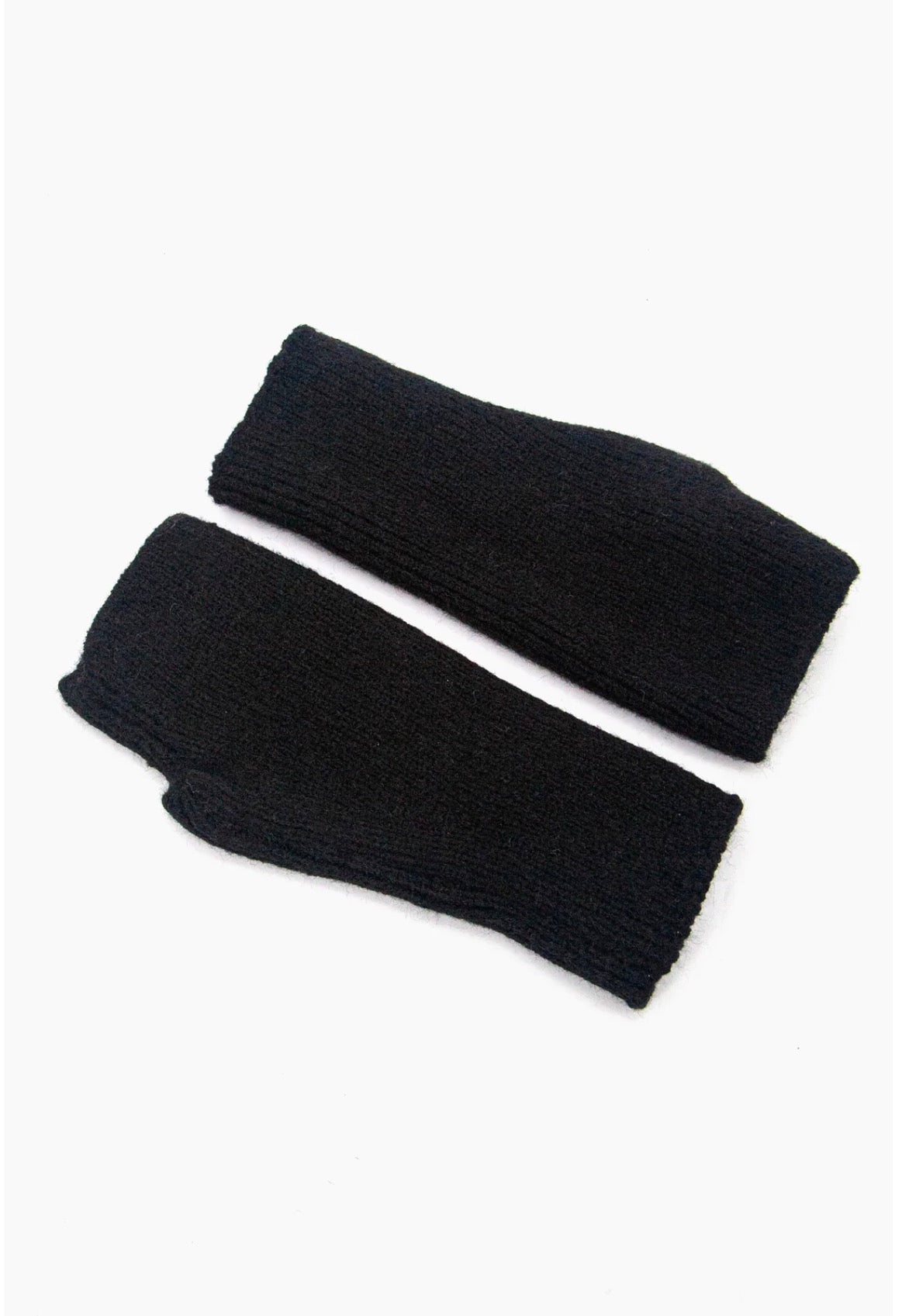 Knitted Wrist Warmers | Black